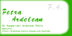 petra ardelean business card